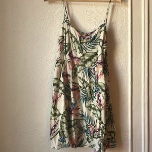 Hummingbird print mini dress